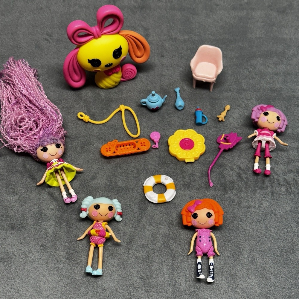Lalaloopsy Doll Lot MGA Mini Dolls Pets Accessories Parts Bundle Mixed